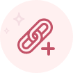 Icone - Link (corrente) em rosa